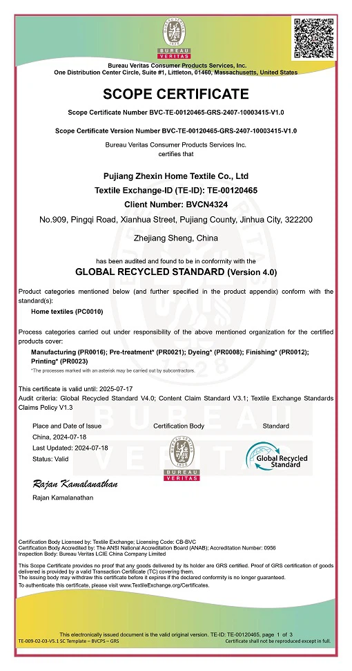 GRS Certificate 1 GRS Certificate 1